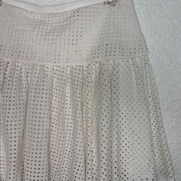 Rag & Bone Lakewood Eyelet Tiered Mini Skirt in White Size 4 - Picture 7 of 12